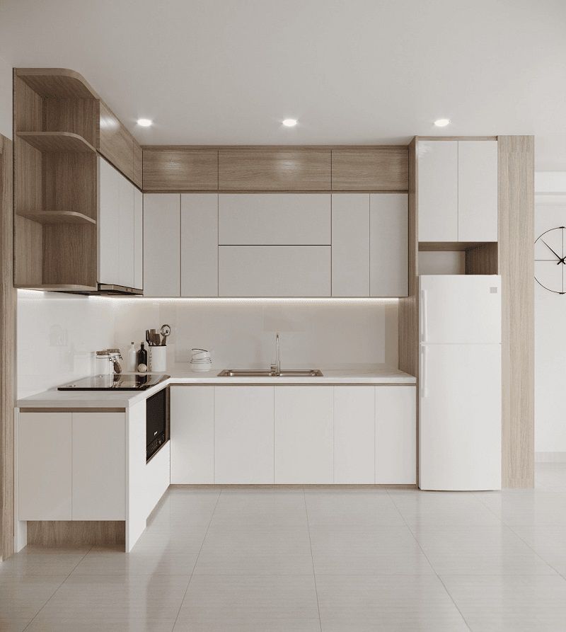 Hướng dẫn cách bố trí tủ bếp trong căn hộ chung cư hợp lý chuẩn phong thủy
